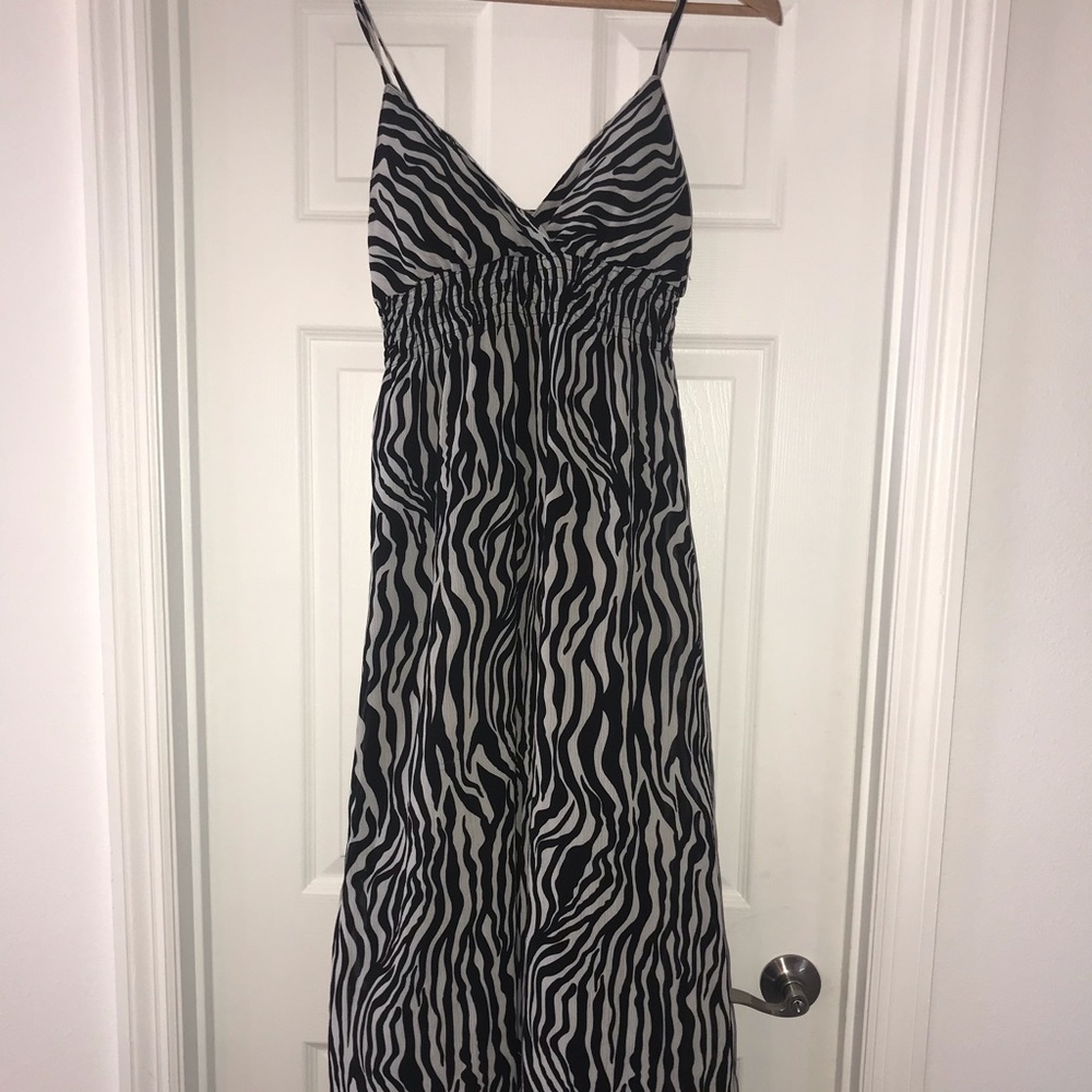 Maxi zebra print dress
